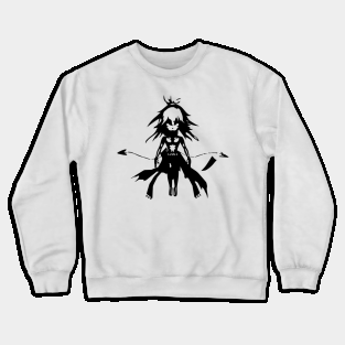 Homunculus attack minimal silhouette white Crewneck Sweatshirt